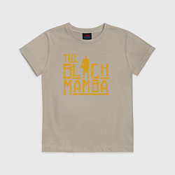 Футболка хлопковая детская The black mamba, цвет: миндальный