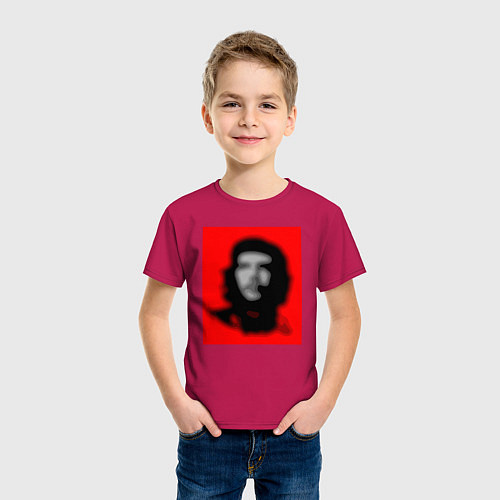 Детская футболка Че Гевара расплывчатая иллюзия / Маджента – фото 3