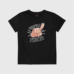 Футболка хлопковая детская Thing, цвет: черный