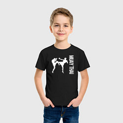 Футболка хлопковая детская Muay Thai, цвет: черный — фото 2