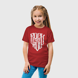 Футболка хлопковая детская Rock and Roll щит, цвет: красный — фото 2
