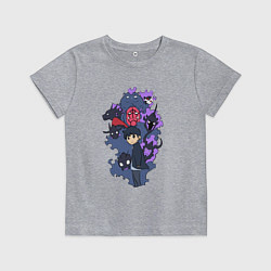 Футболка хлопковая детская Владыка теней, цвет: меланж