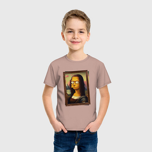 Детская футболка Mona Simpson / Пыльно-розовый – фото 3