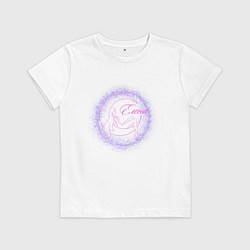 Футболка хлопковая детская Елена новая, цвет: белый