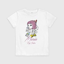 Футболка хлопковая детская Maria - pulp fiction, цвет: белый