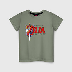 Футболка хлопковая детская The Legend of Zelda game, цвет: авокадо