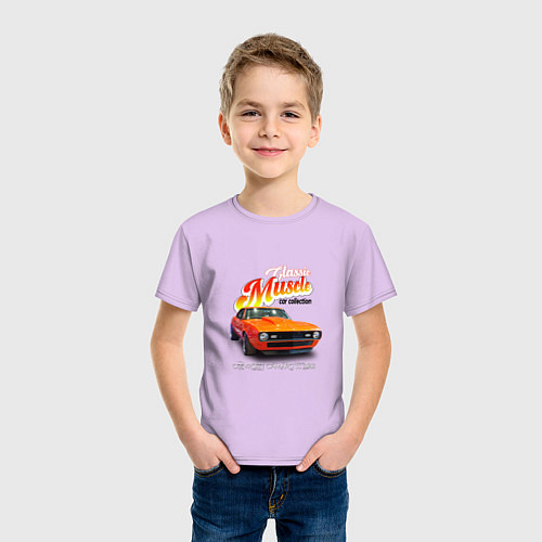 Детская футболка Маслкар Chevrolet Camaro SS 1968 года / Лаванда – фото 3