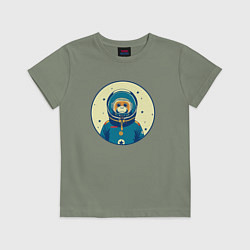 Футболка хлопковая детская Ретро обезьяна, цвет: авокадо