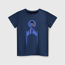 Футболка хлопковая детская Звездный путь Дискавери Майкл Бернхэм, цвет: тёмно-синий