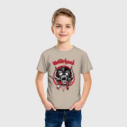 Футболка хлопковая детская Моторхед - лихач, цвет: миндальный — фото 2