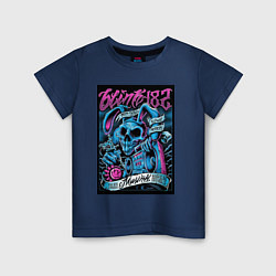 Футболка хлопковая детская Blink 182 рок группа, цвет: тёмно-синий