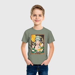 Футболка хлопковая детская The Buddha Tarot Card, цвет: авокадо — фото 2