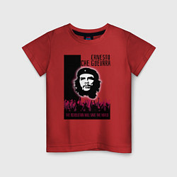 Футболка хлопковая детская Эрнесто Че Гевара и революция, цвет: красный