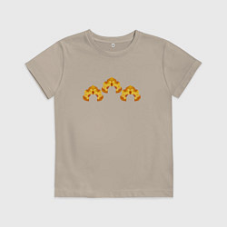 Футболка хлопковая детская Три желтых кокошника, цвет: миндальный