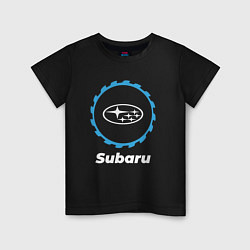 Футболка хлопковая детская Subaru в стиле Top Gear, цвет: черный