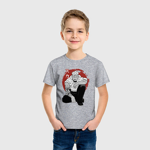 Детская футболка Шрам / Меланж – фото 3