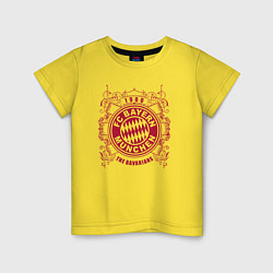 Футболка хлопковая детская Мюнхенская Бавария, цвет: желтый