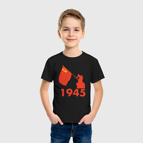 Детская футболка 1945 / Черный – фото 3