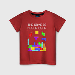 Футболка хлопковая детская Tetris - the game is never over, цвет: красный