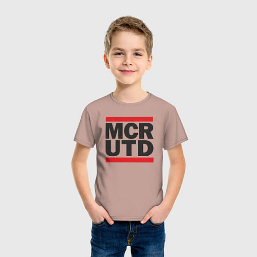 Детская футболка Run Manchester United / Пыльно-розовый – фото 3