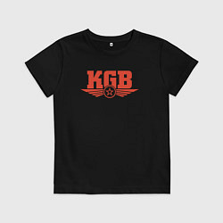 Футболка хлопковая детская KGB Red, цвет: черный