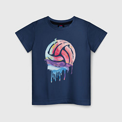 Футболка хлопковая детская Ball in color, цвет: тёмно-синий