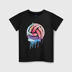 Футболка хлопковая детская Ball in color, цвет: черный