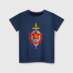 Футболка хлопковая детская ВЧК КГБ, цвет: тёмно-синий