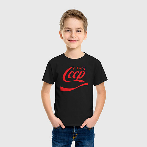 Детская футболка СССР Enjoy / Черный – фото 3