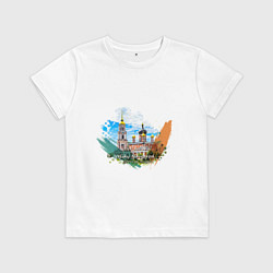 Футболка хлопковая детская Великий Новгород, цвет: белый