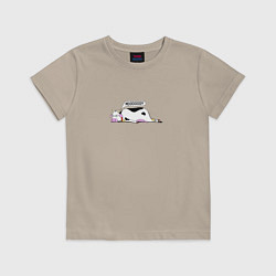 Футболка хлопковая детская Moody Cow, цвет: миндальный