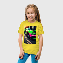Футболка хлопковая детская БМВ M3, цвет: желтый — фото 2