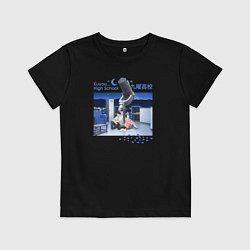 Футболка хлопковая детская Бессонница после школы Астрономия, цвет: черный