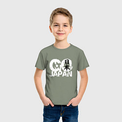 Футболка хлопковая детская Go Japan - motto, цвет: авокадо — фото 2