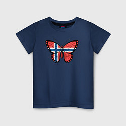 Детская футболка Норвегия бабочка