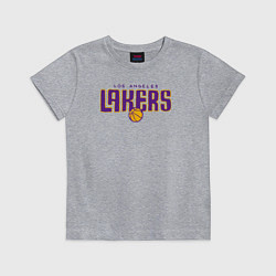 Футболка хлопковая детская Team Lakers, цвет: меланж