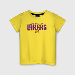 Футболка хлопковая детская Team Lakers, цвет: желтый