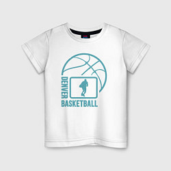 Футболка хлопковая детская Denver basket, цвет: белый