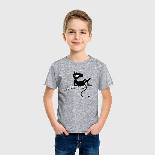 Детская футболка Люцик / Меланж – фото 3