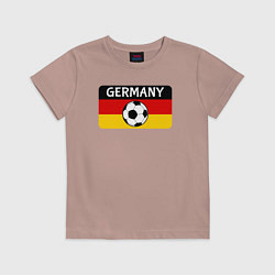 Футболка хлопковая детская Football Germany, цвет: пыльно-розовый