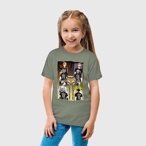 Детская футболка Волейбол - haikyuu / Авокадо – фото 4