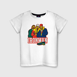 Футболка хлопковая детская Ironman, цвет: белый