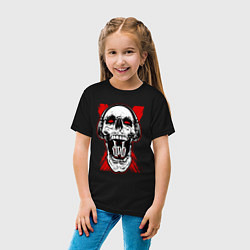 Футболка хлопковая детская DnB skull, цвет: черный — фото 2