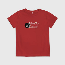 Футболка хлопковая детская Бильярдный шар, цвет: красный