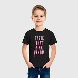 Футболка хлопковая детская Tasty that pink venom - blackpink, цвет: черный — фото 2