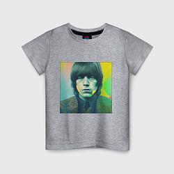 Футболка хлопковая детская Brian Jones Pop Glitch Art, цвет: меланж