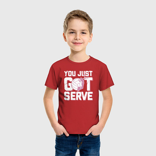 Детская футболка Just got serve / Красный – фото 3