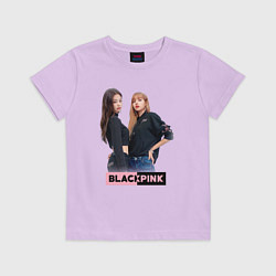Футболка хлопковая детская Blackpink kpop, цвет: лаванда