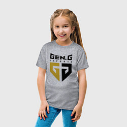Футболка хлопковая детская Gen G Esports лого, цвет: меланж — фото 2
