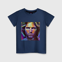 Детская футболка Jim Morrison neon portrait art